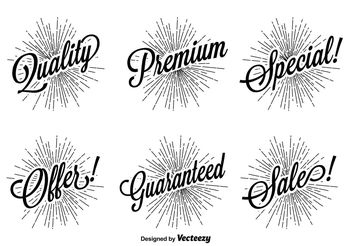 Retro Promotional Label Set - Kostenloses vector #141921